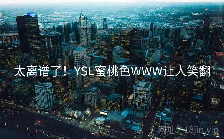 太离谱了!YSL蜜桃色WWW让人笑翻