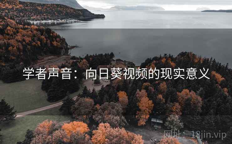 学者声音:向日葵视频的现实意义