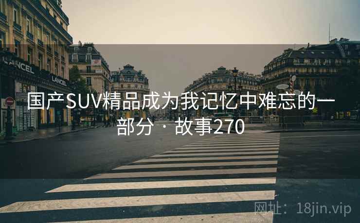 国产SUV精品成为我记忆中难忘的一部分 · 故事270