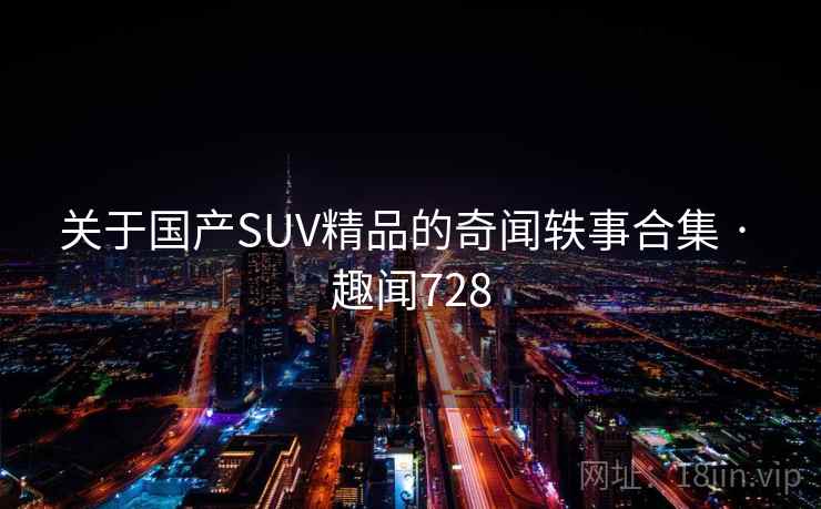 关于国产SUV精品的奇闻轶事合集 · 趣闻728